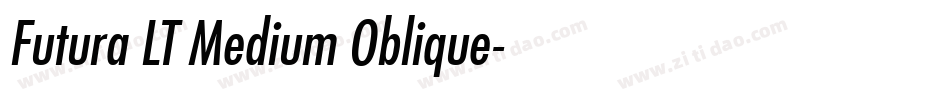 Futura LT Medium Oblique字体转换